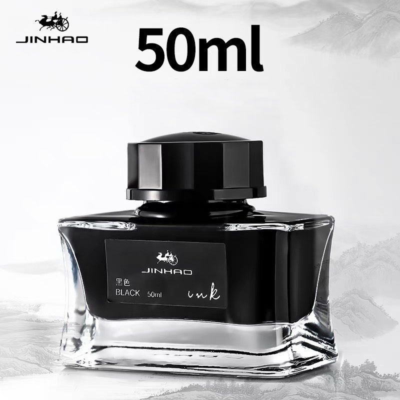 Calligraphy Ink Bottle - JINHAO 50 ml/30 ml Fountain ปากกาหมึกสีต่างๆแก้วบรรจุขวดตลับหมึกเติมโรงเรียนเขียนสํานักงานหมึกเครื่องเขียน