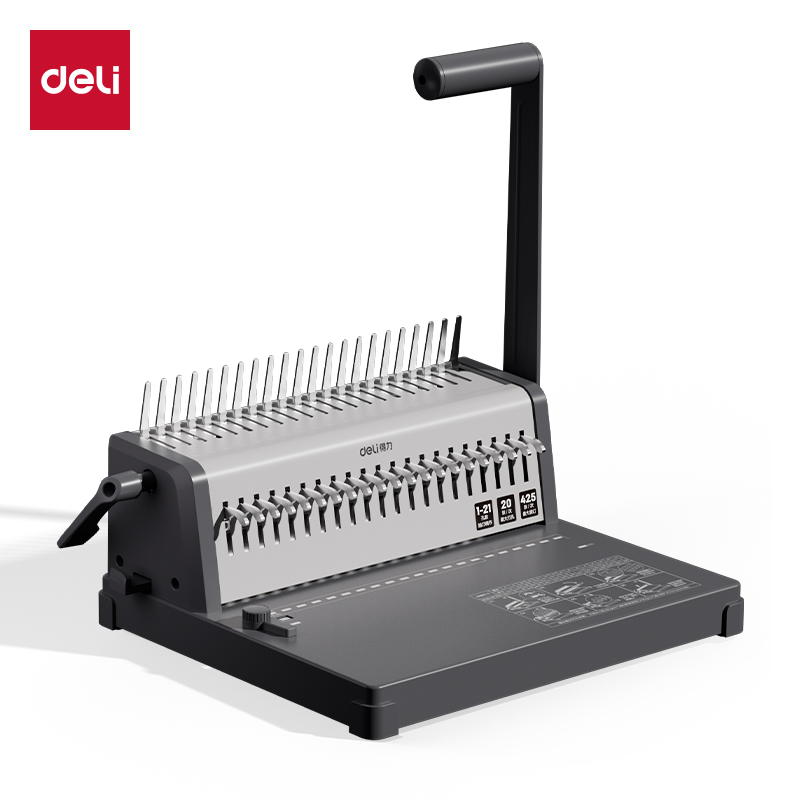 Binding Comb Plastic - เครื่องเข้าเล่มแบบหวีพลาสติกสำหรับงานหนัก รุ่น Deli 3870/3871/3872S/3873S ประหยัดแรง ใช้งานง่าย