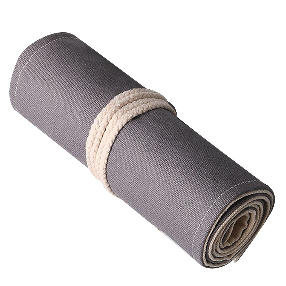 Pen Pouch Roll - กระเป๋าผ้าแคนวาสสำหรับเก็บดินสอแบบม้วน ความจุขนาดใหญ่ กระเป๋าใส่ดินสอแบบพกพาสำหรับดินสอสีและปากกาเมจิก