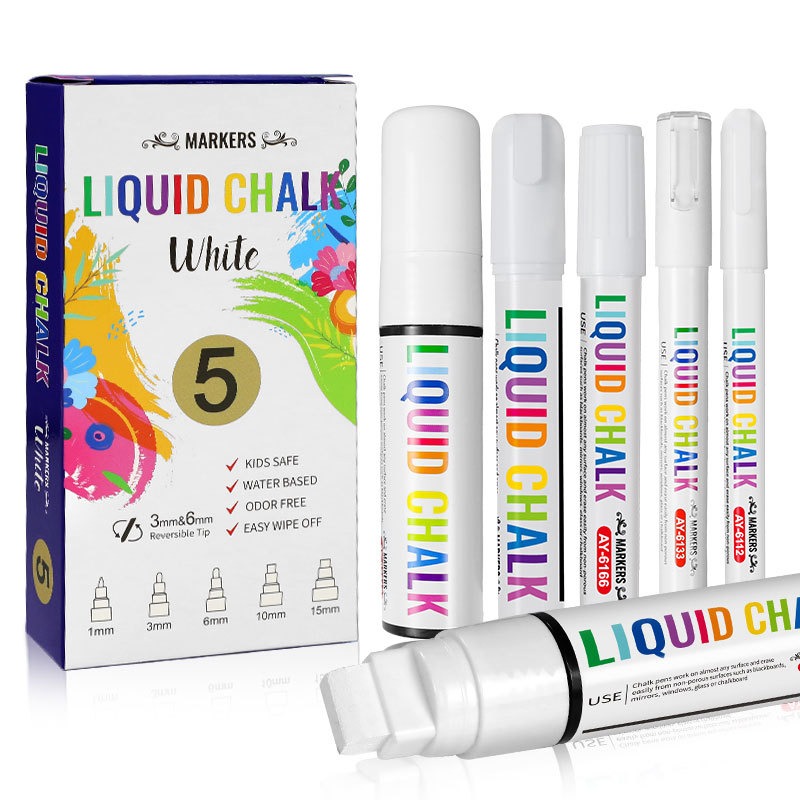 5 ชิ้น/เซ็ตสีขาวเครื่องหมายชอล - Whiteboard Marker Set บทวิจารณ์และราคา