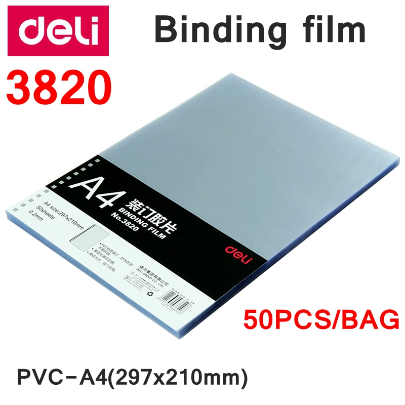 50 ชิ้น Deli 3820 A4 PVC ฟิล์ม - Binding Comb Plastic บทวิจารณ์และราคา