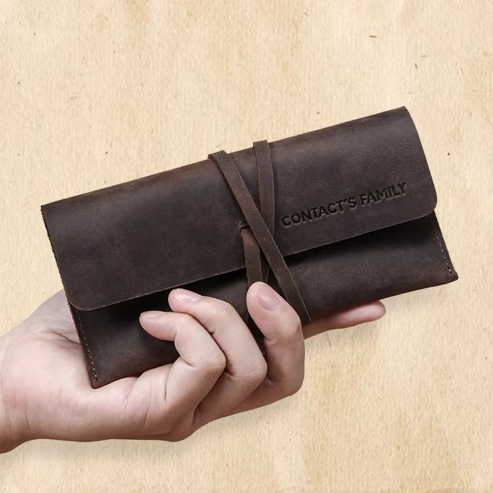 กระเป๋าใส่ดินสอหนังแท้สไตล์เรโ - Pen Pouch Roll บทวิจารณ์และราคา