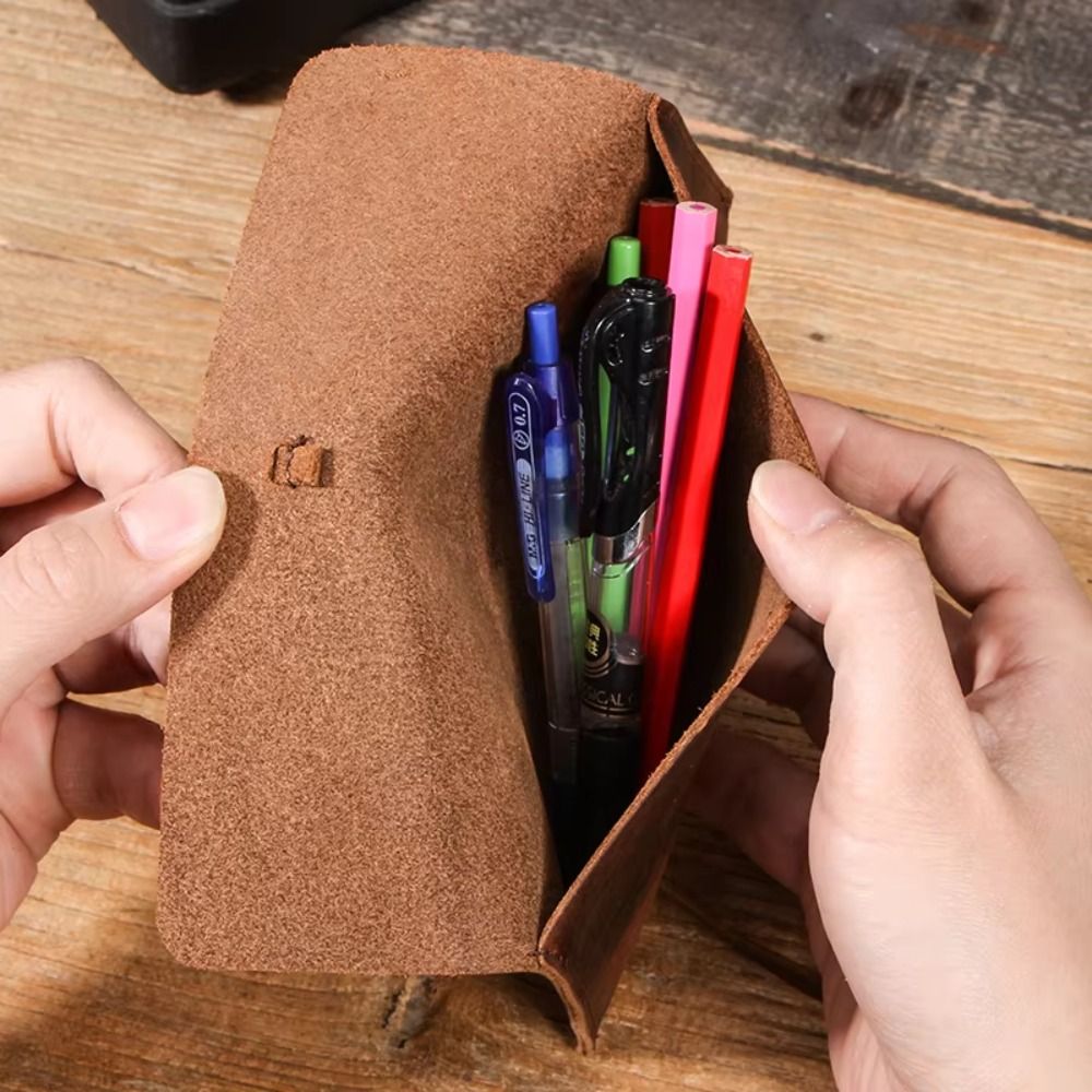 กระเป๋าใส่ดินสอหนังแท้สไตล์เรโ - Pen Pouch Roll บทวิจารณ์และราคา